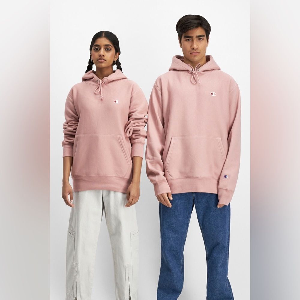 Champion Reverse Weave Pink Hoodie Size Small
